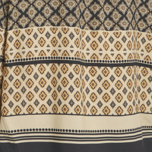 Black Boho Border Print