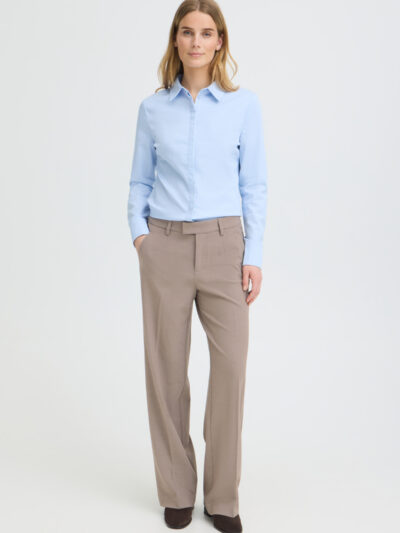 Pulz broek Bindy wide leg walnut melange