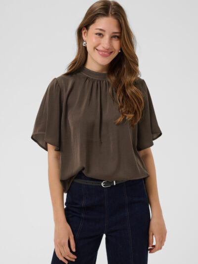 Saint Tropez Flared Blouse Aileen met korte mouw