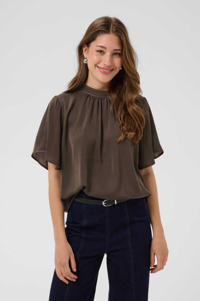 Saint Tropez Flared Blouse Aileen met korte mouw