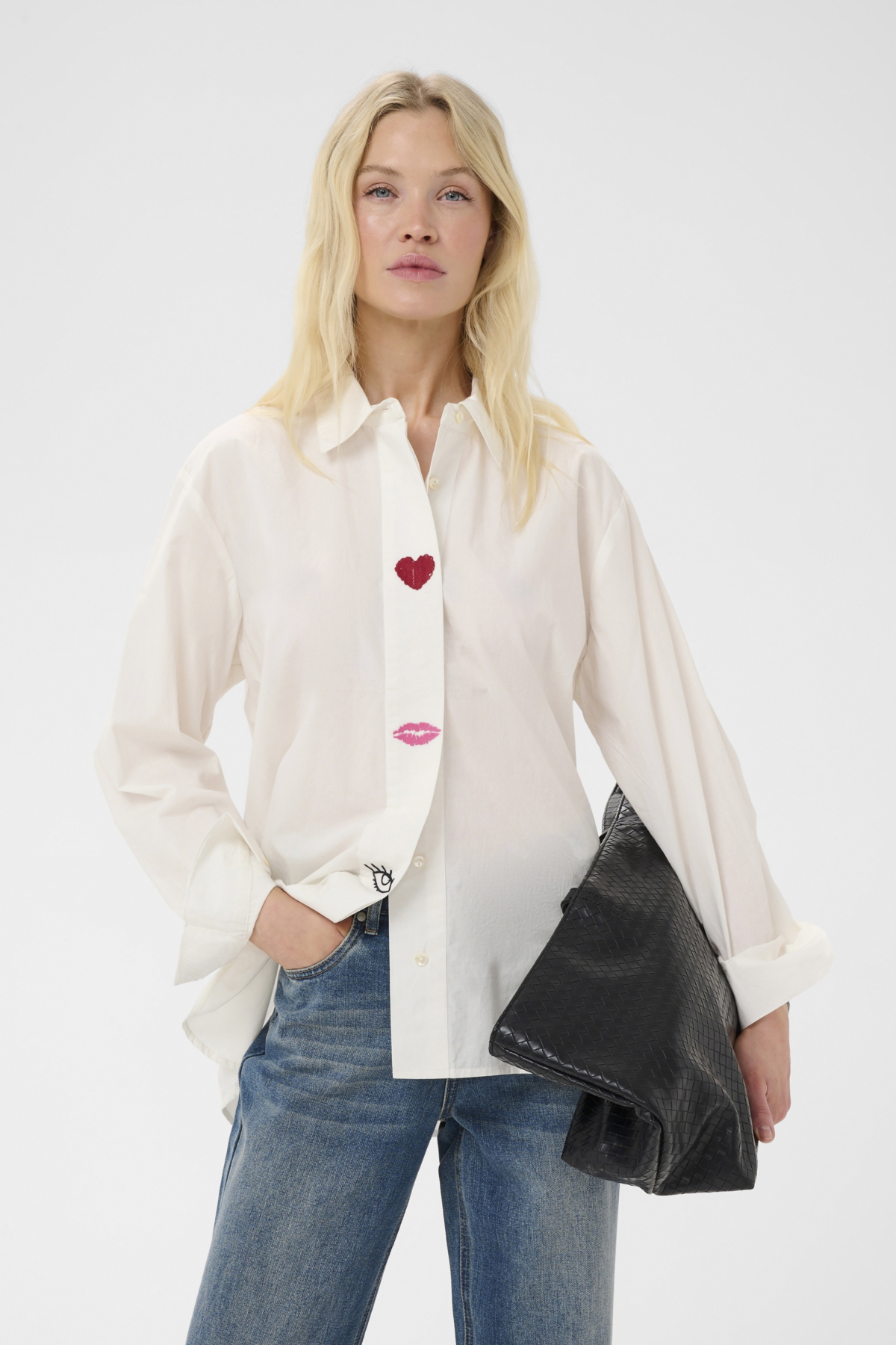 Culture blouse Odette white voorkant